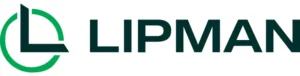 Lipman logo with a stylized “L” inside a green circle to the left and the word “LIPMAN” in bold, dark green uppercase letters to the right.